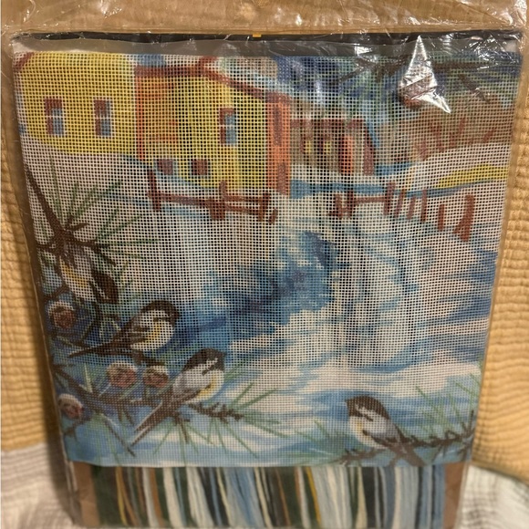 Vtg Needlepoints kit winter scene - Picture 2 of 3